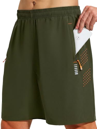 Detalle de Cimic Pantalón corto de running para hombre con bolsillos y cremallera
