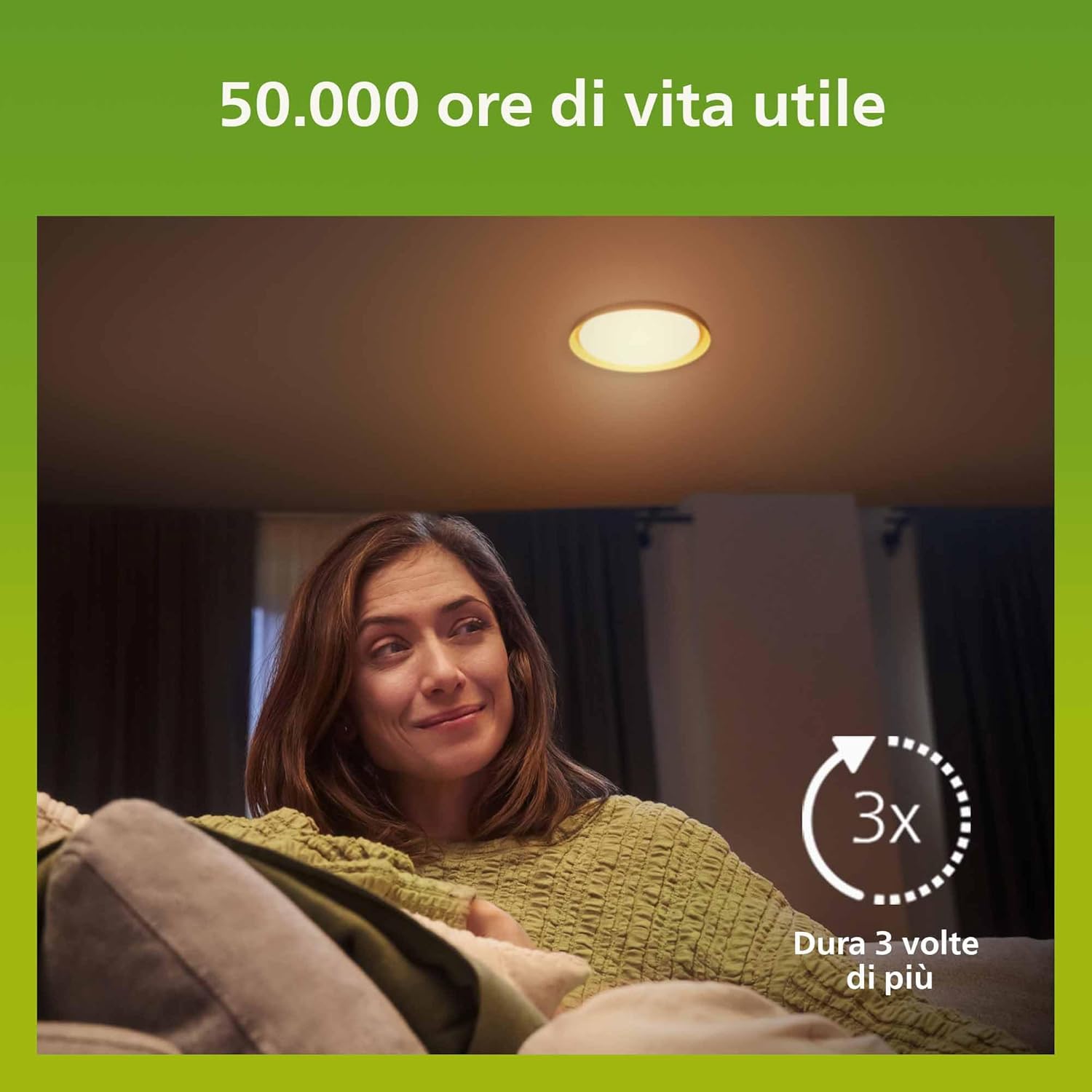 Thumbnail 5 de PHILIPS Lampadina LED a goccia smerigliata E27 (luce bianca calda), Classe A, set da 3 pezzi da 60W