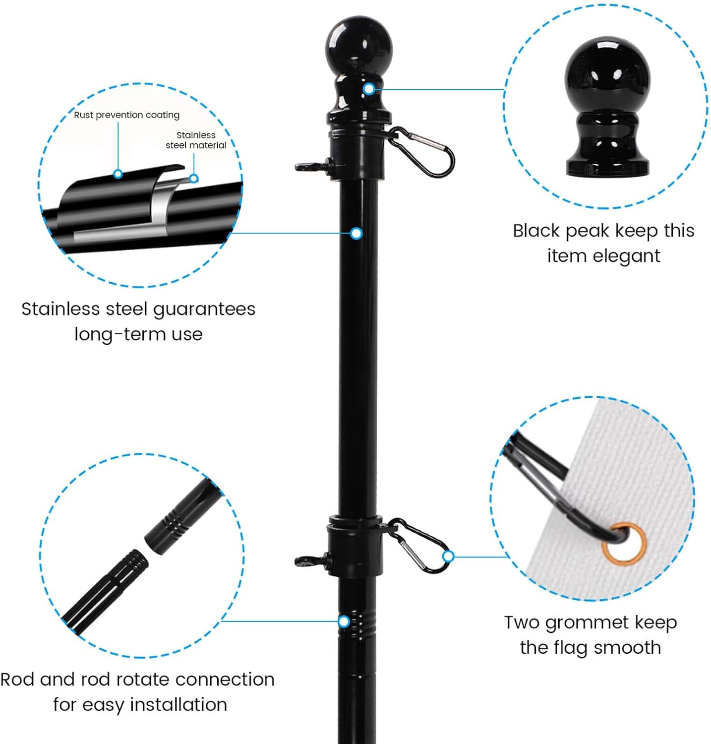 Detalle 2 de Rohseson Flag Pole Kit 6 FT