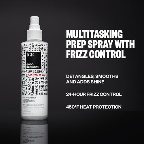 Thumbnail 1 de IGK GOOD BEHAVIOR 4-in-1 Prep Spray: Leave-In, Detangle, and Heat Protect, 7 oz