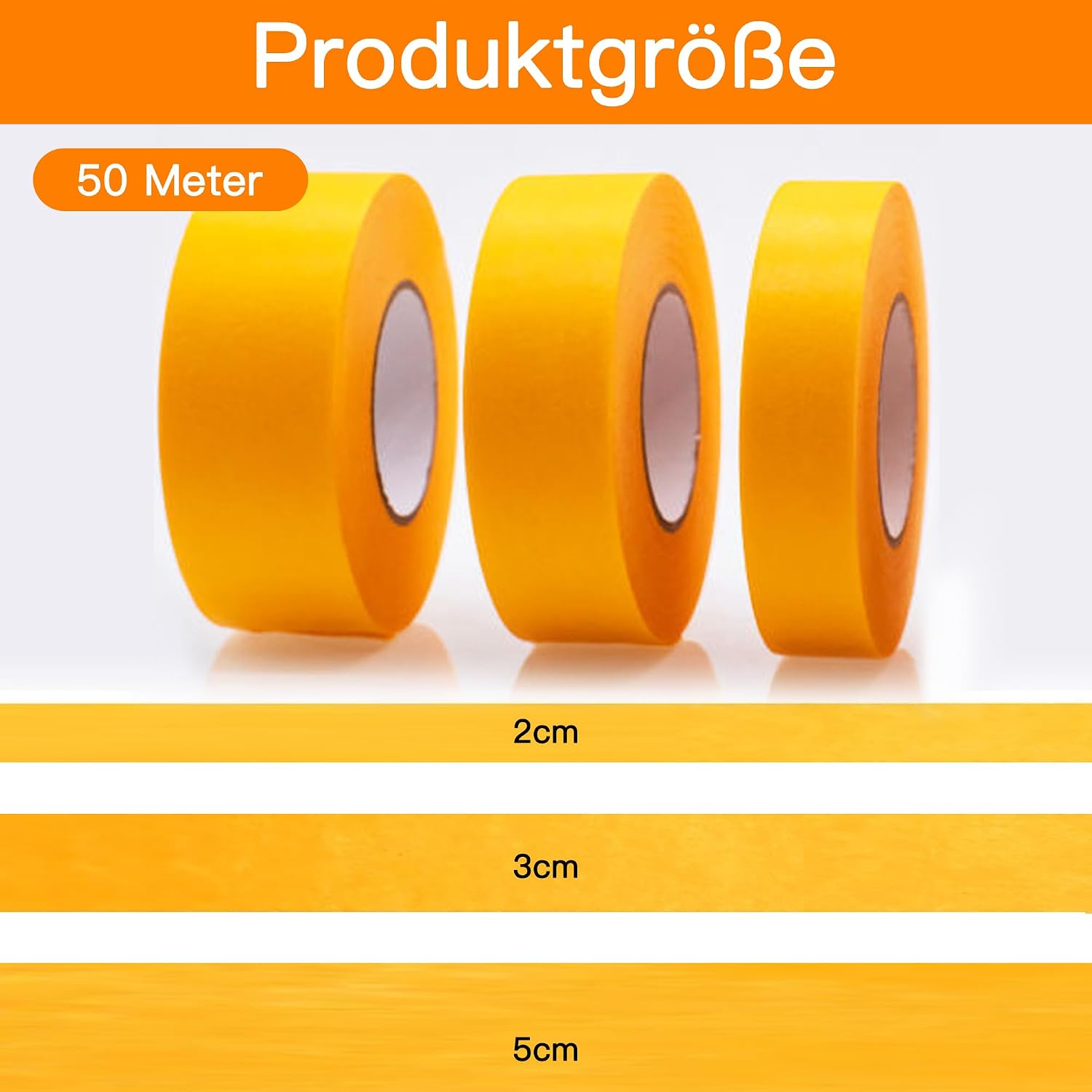 Thumbnail 1 de Taiyeestar Malerkrepp Goldband 4 Rollen 30 mm x 50 m – Profi-Abdeckband für präzise Malerarbeiten