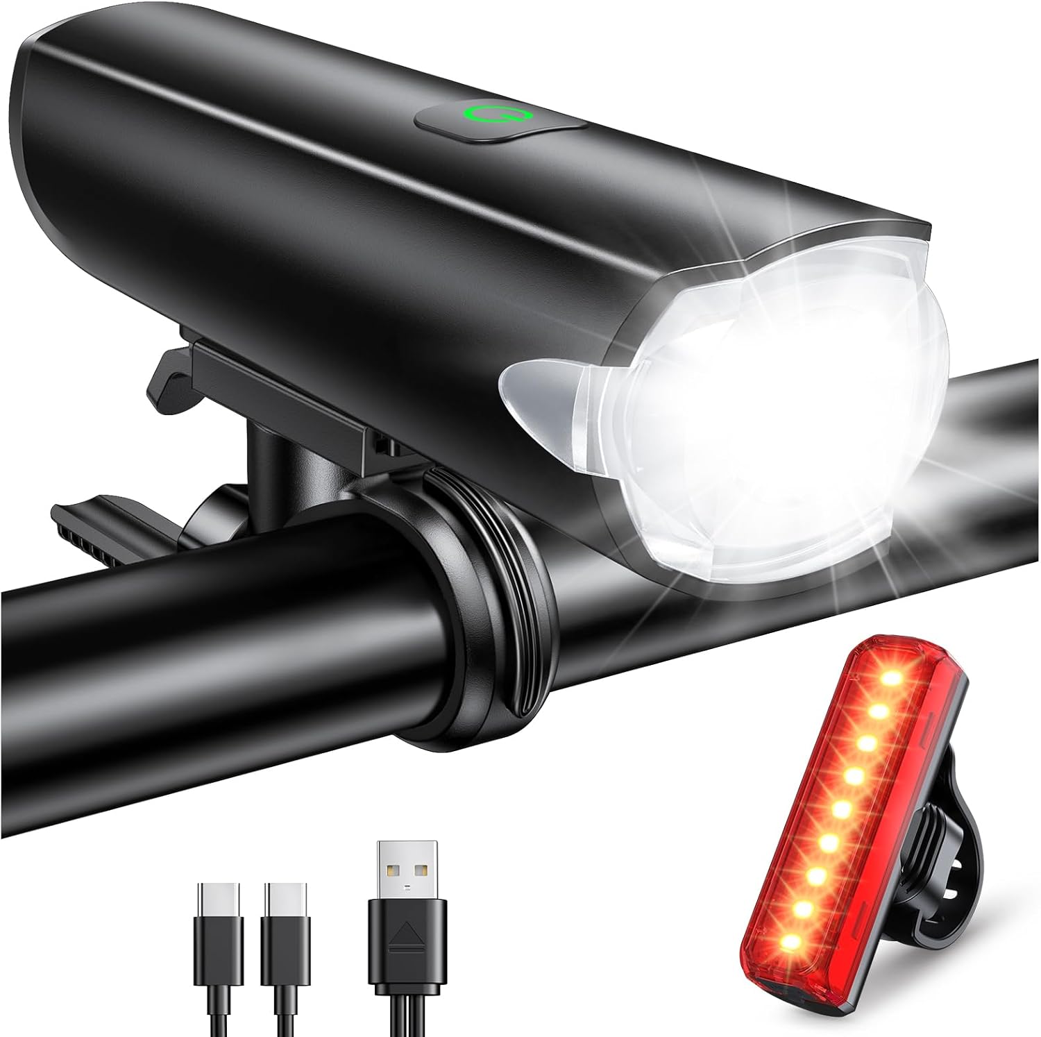 CIRYCASE Bike Lights 1200 Lumens Front & Back