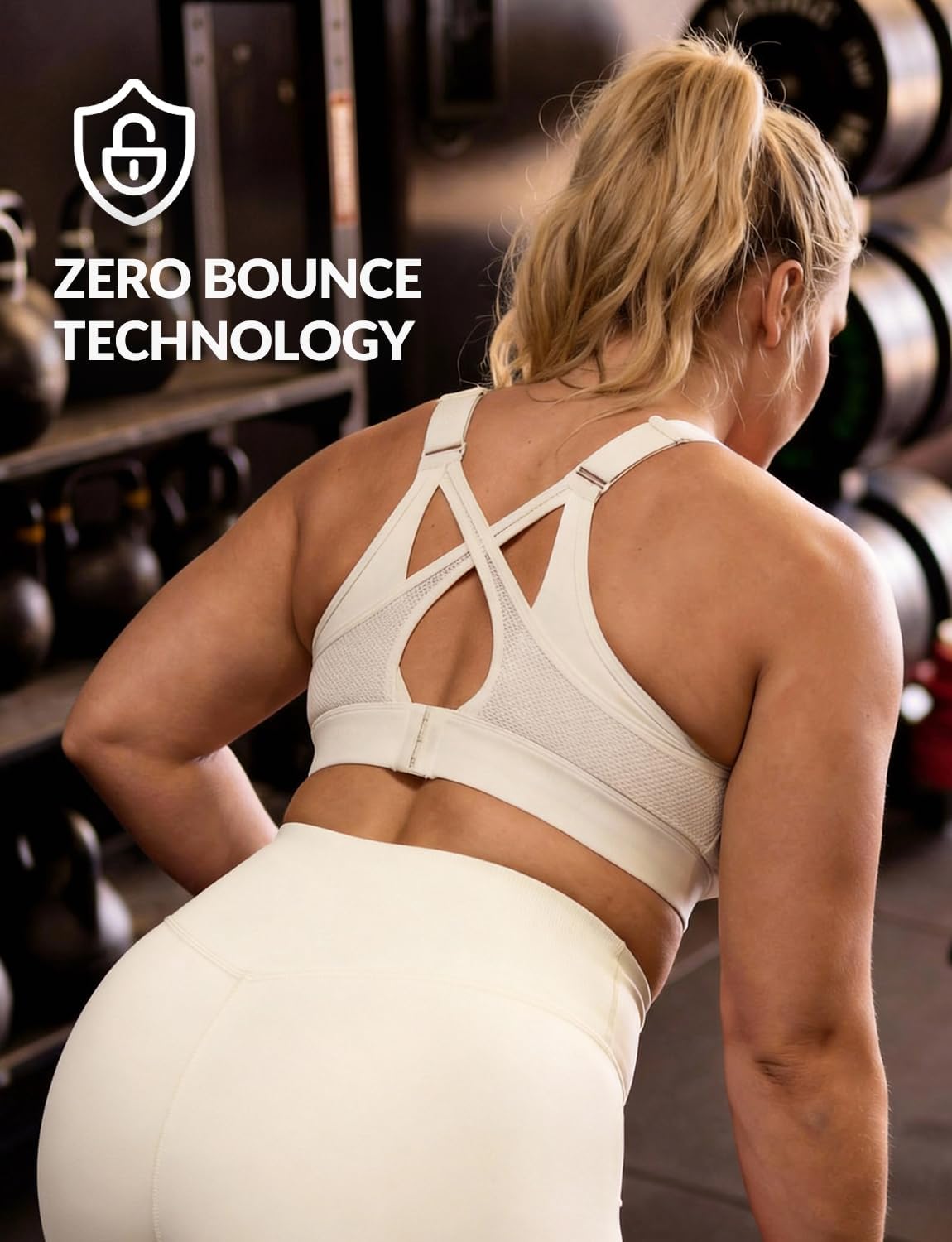 Thumbnail 5 de Yvette High-Impact Sports Bra for Women — Sleek V-Neck with Adjustable Criss Cross Straps