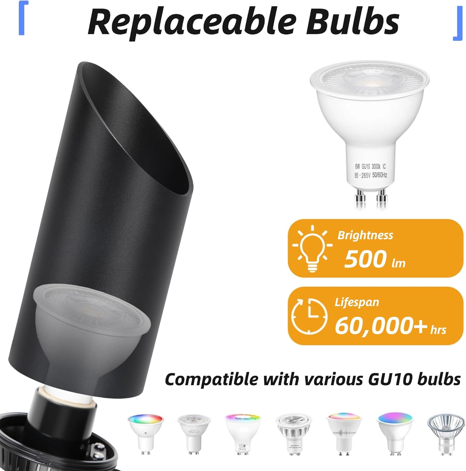 Thumbnail 6 de HUAEU LED Floor Uplighter & Spot Lights Indoor with Warm White 3000K (1 Pack, Black)