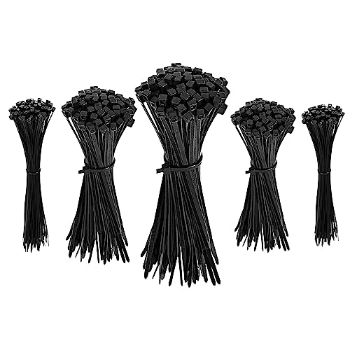 Detalle de Amazon Basics Fascette stringicavo regolabili – 500 pezzi in nero, 100–300 mm