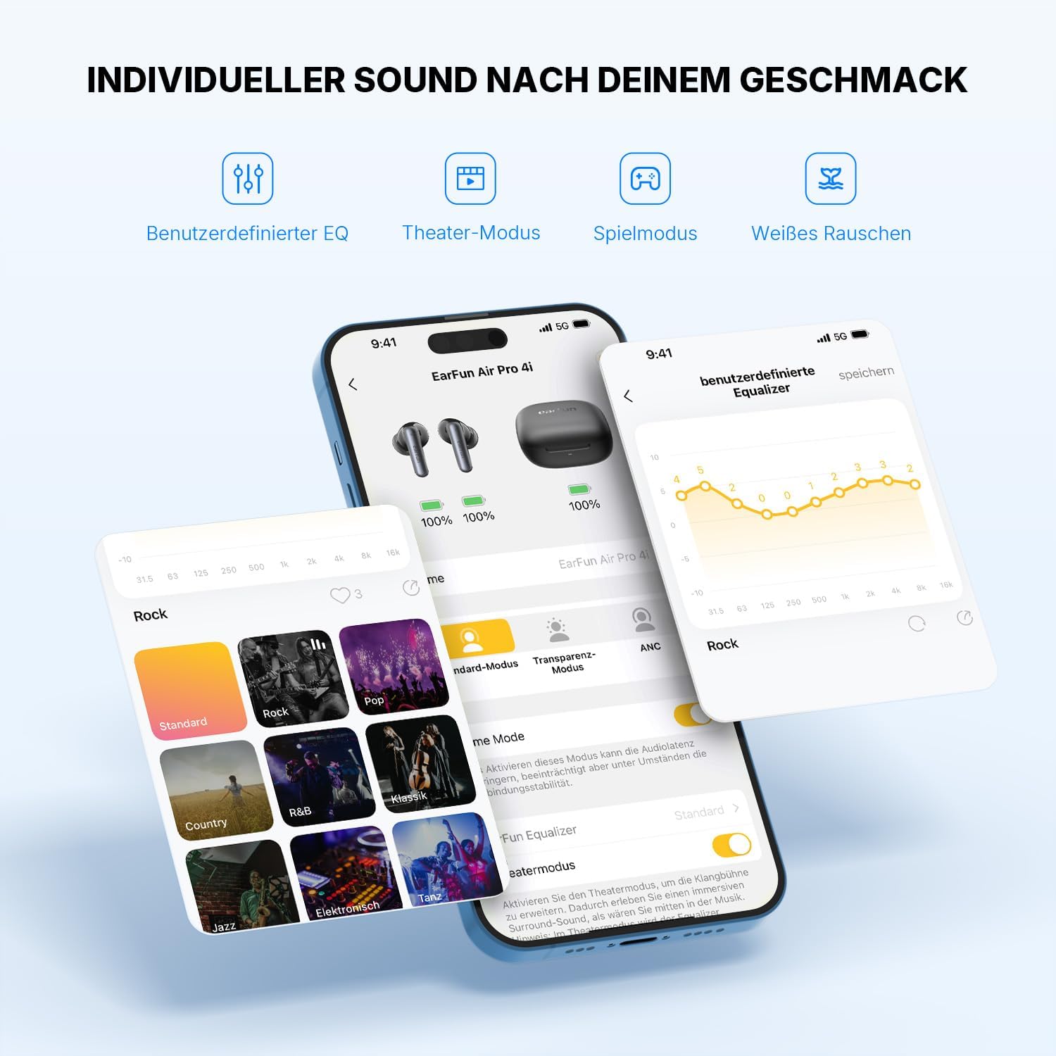 Thumbnail 5 de EarFun Air Pro 4i In-Ear Bluetooth Kopfhörer mit adaptivem Hybrid-ANC, LDAC und Multipoint