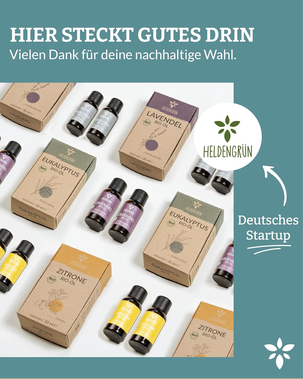 Detalle 2 de Heldengrün® BIO Pfefferminzöl (100% naturrein) – Reines Pfefferminzöl zum Verzehr aus Griechenland