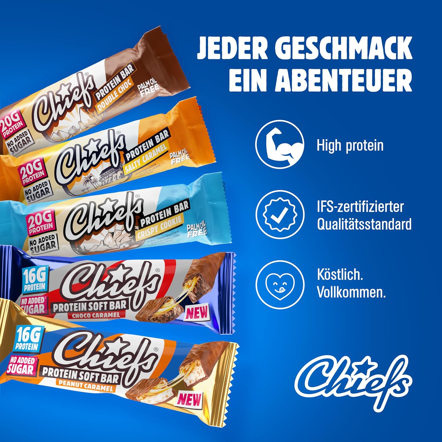 Thumbnail 6 de CHIEFS Soft Protein Riegel 15er Box