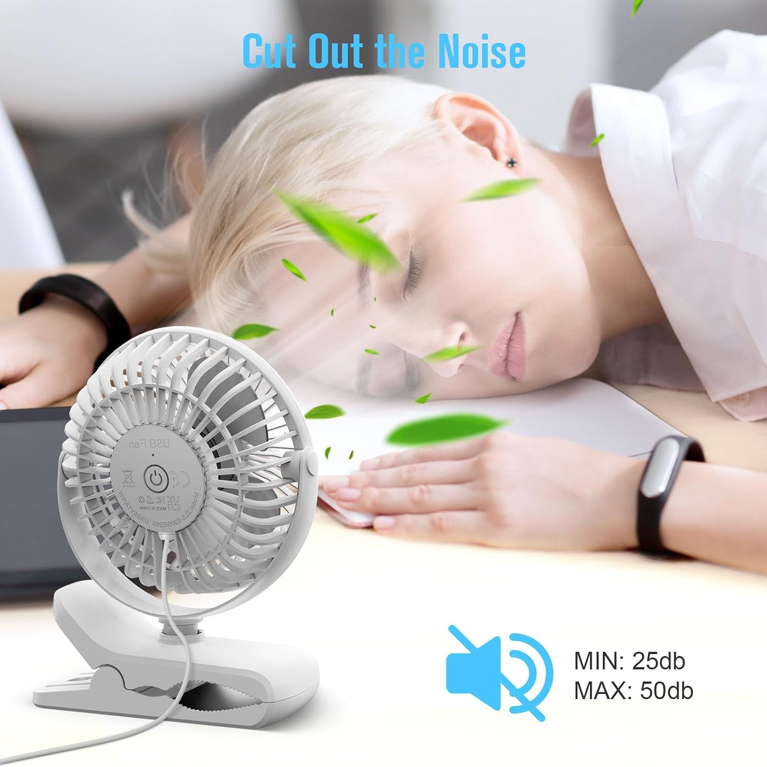 Thumbnail 2 de HONYIN Mini USB Clip Fan
