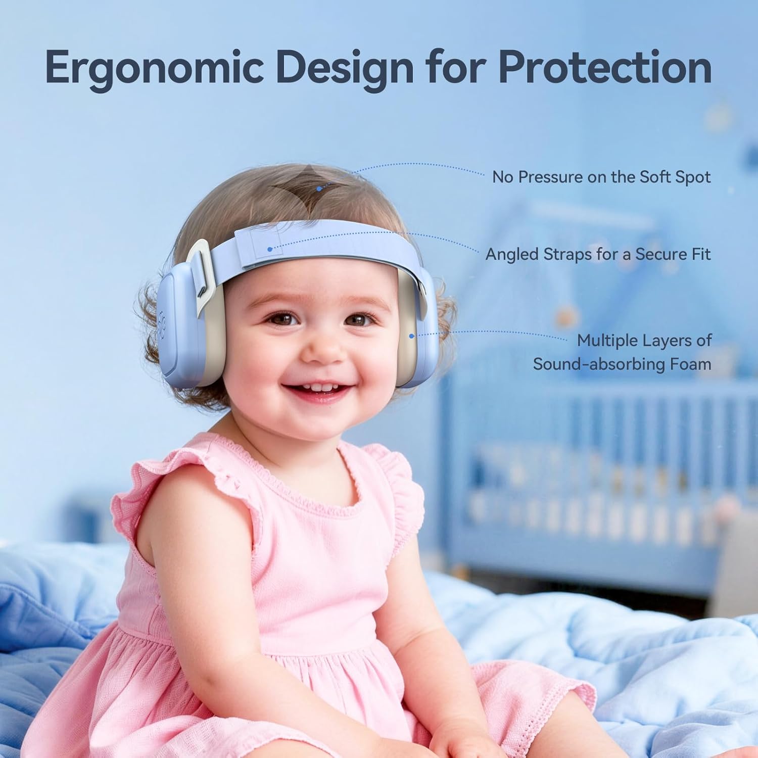 Thumbnail 3 de UseNiy Baby Ear Protection for Infants and Toddlers (3–48 Months) – 25dB Noise Reduction Earmuffs, Blue