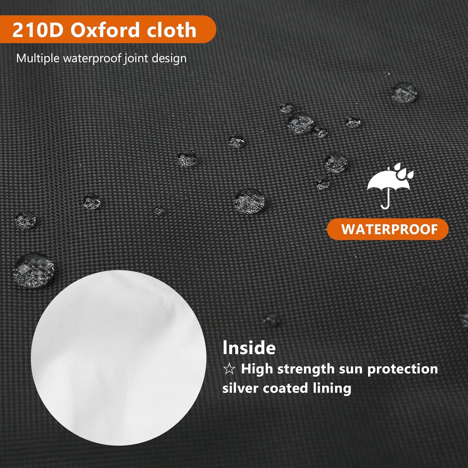 Thumbnail 5 de Extra Large Mobility Scooter Cover (Waterproof Heavy Duty 420D Oxford Fabric) with 4 Reflective Strips and 3 Buckles