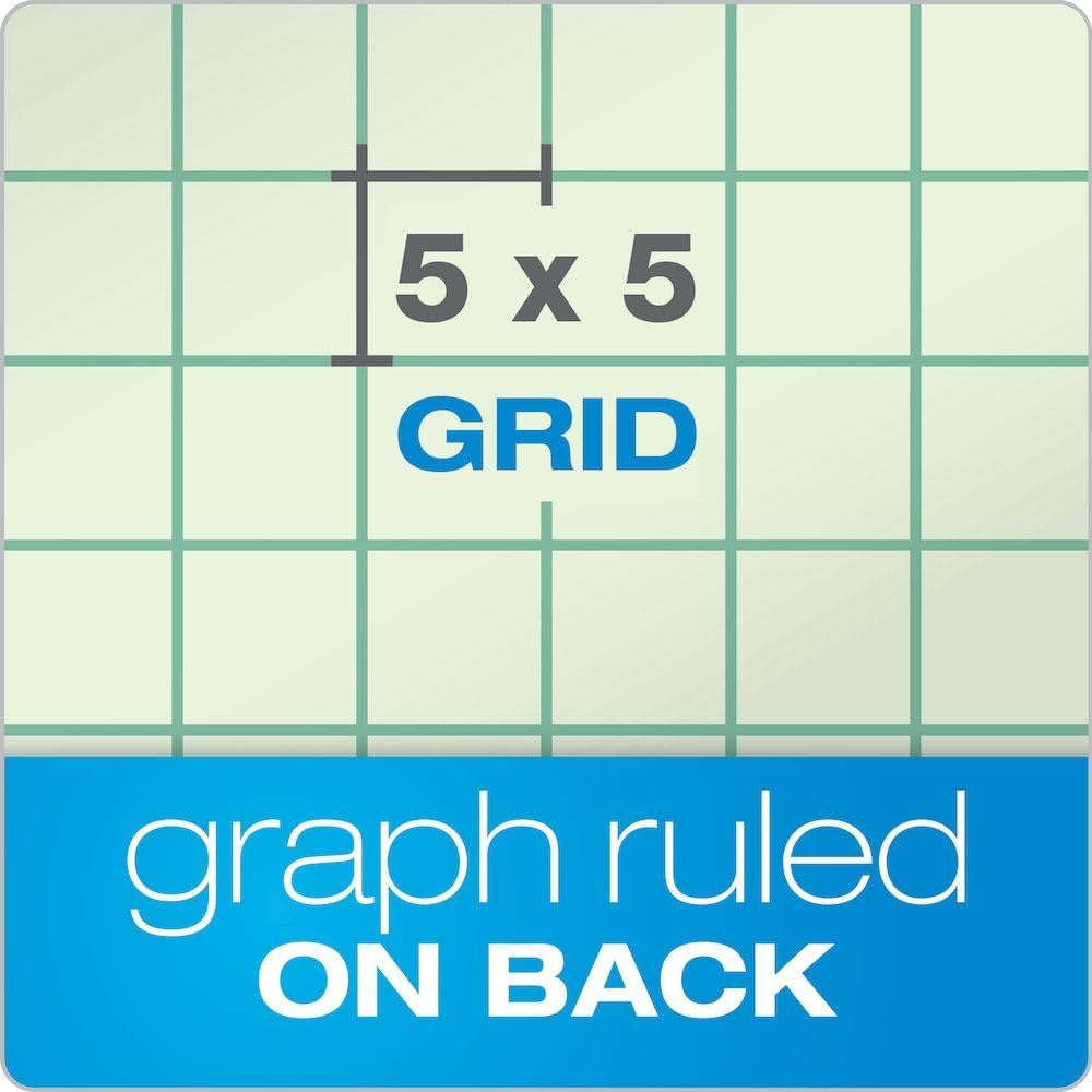 Detalle 2 de TOPS 35500 Engineering Computation Pad, 5 x 5 Grid, Green Tint, 100 Sheets