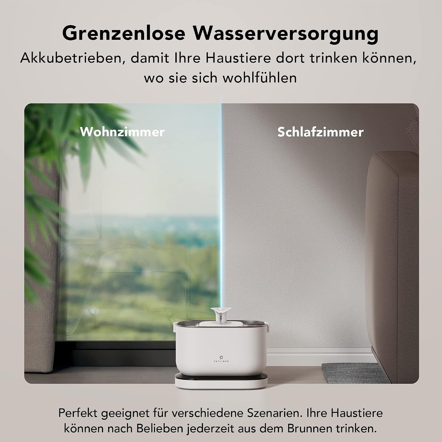 Detalle de PETLIBRO Katzenbrunnen Pumpe Kabellos – Leise Ersatzpumpe für PLWF005, PLWF115, PLWF105