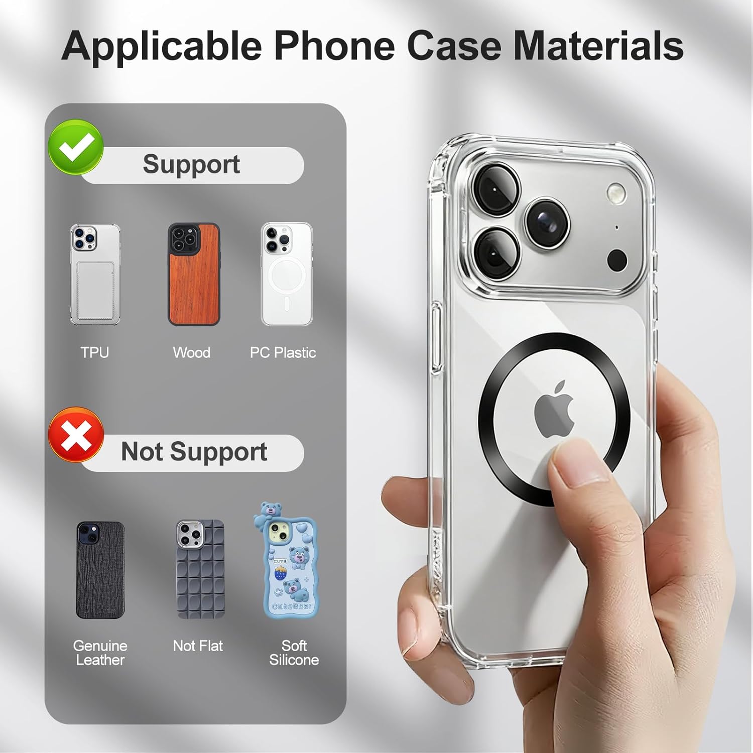 Thumbnail 4 de WONLIVE for MagSafe Ring Sticker (Metal, Strong Adhesive) for MagSafe Holders & Accessories