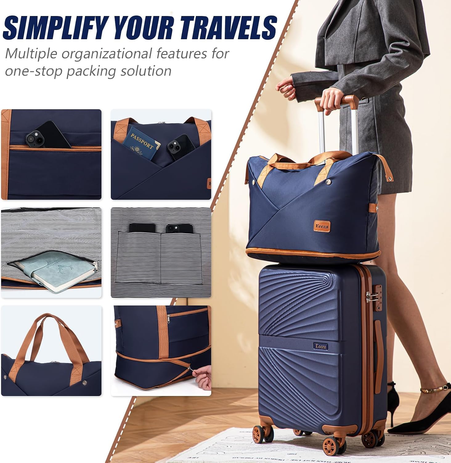 Thumbnail 4 de Eeeza 5-Piece Luggage Set 20/24/28 in.