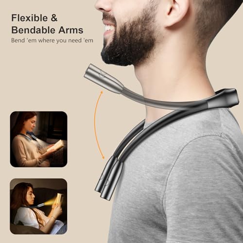 Detalle de Gritin Lampe de Lecture de Cou Rechargeable — Liseuse Lampe pour Lire au Lit