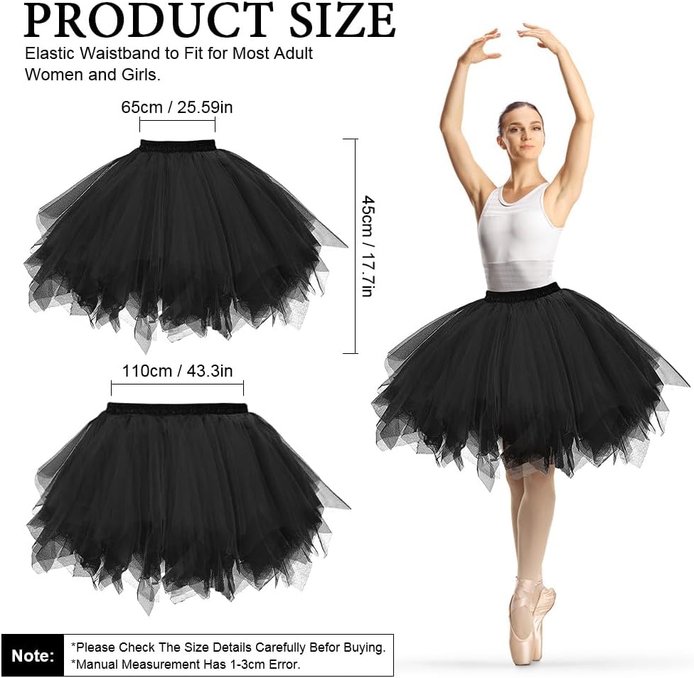 Detalle de AUYAO klassieke tutu rok van tule met 4 lagen en elastische taille