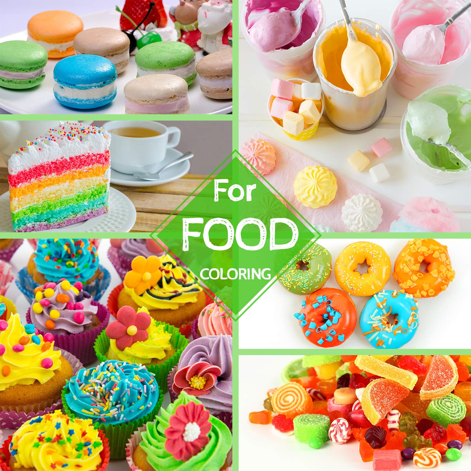 Thumbnail 2 de Lebensmittelfarbe 12×10 ml Flüssigfarben für Backen 🎨