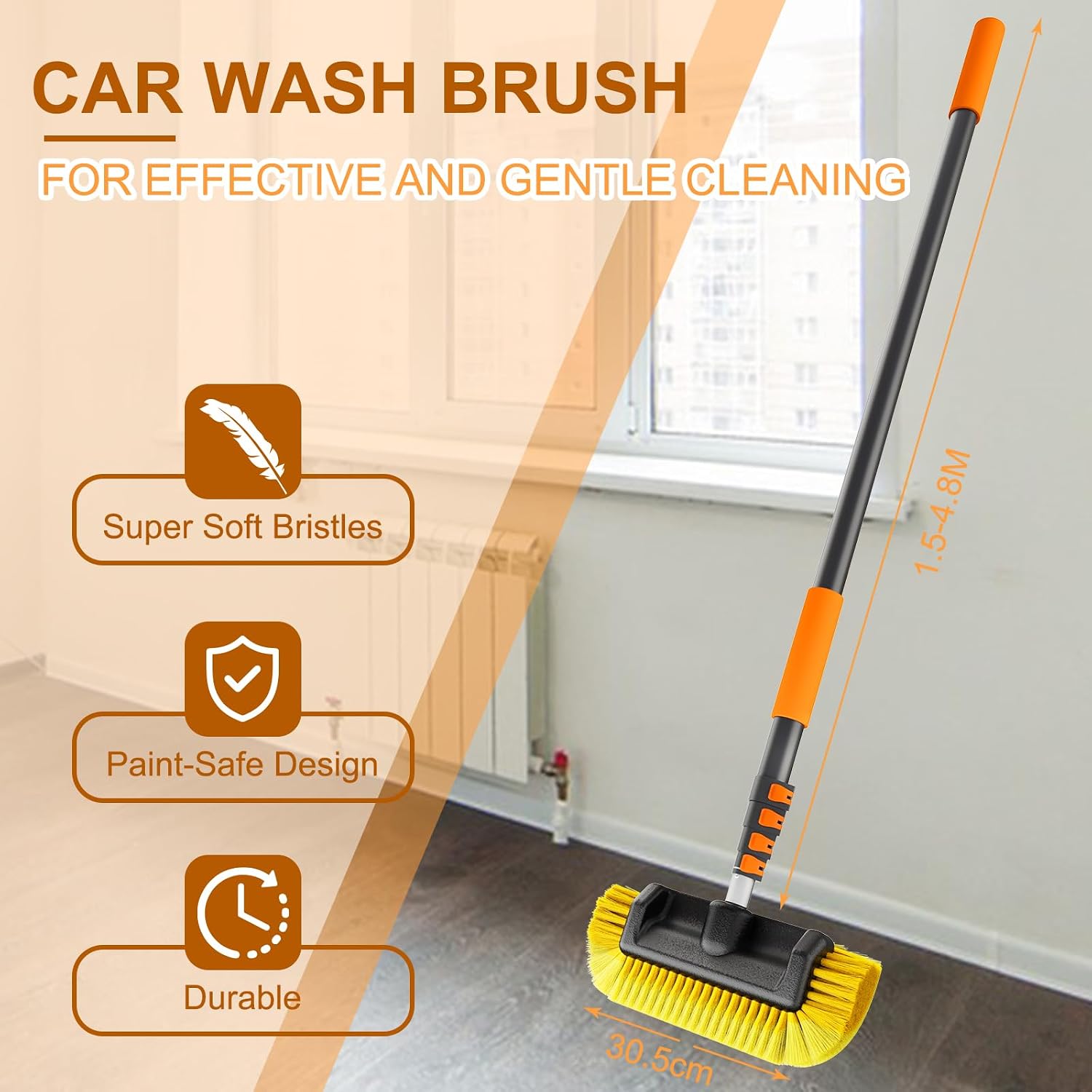 Detalle de SISUPASSIE 4.8m telescopic car wash brush