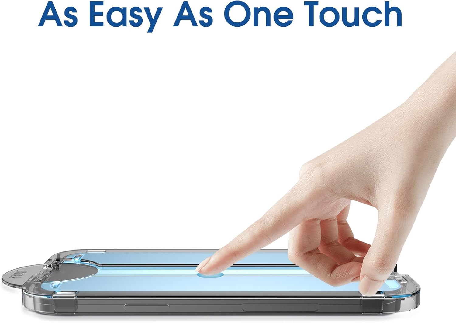 Detalle de amFilm OneTouch 2+2 Pack: Premium 6.1" iPhone 16 Screen Protector & Camera Lens Shield with Auto-Alignment