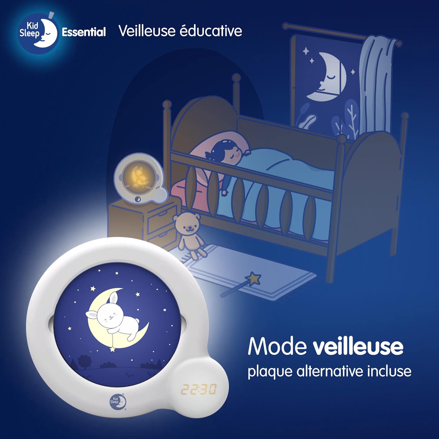 Thumbnail 5 de Pabobo Kid’Sleep Essential : indicateur de réveil éducatif avec veilleuse et projection