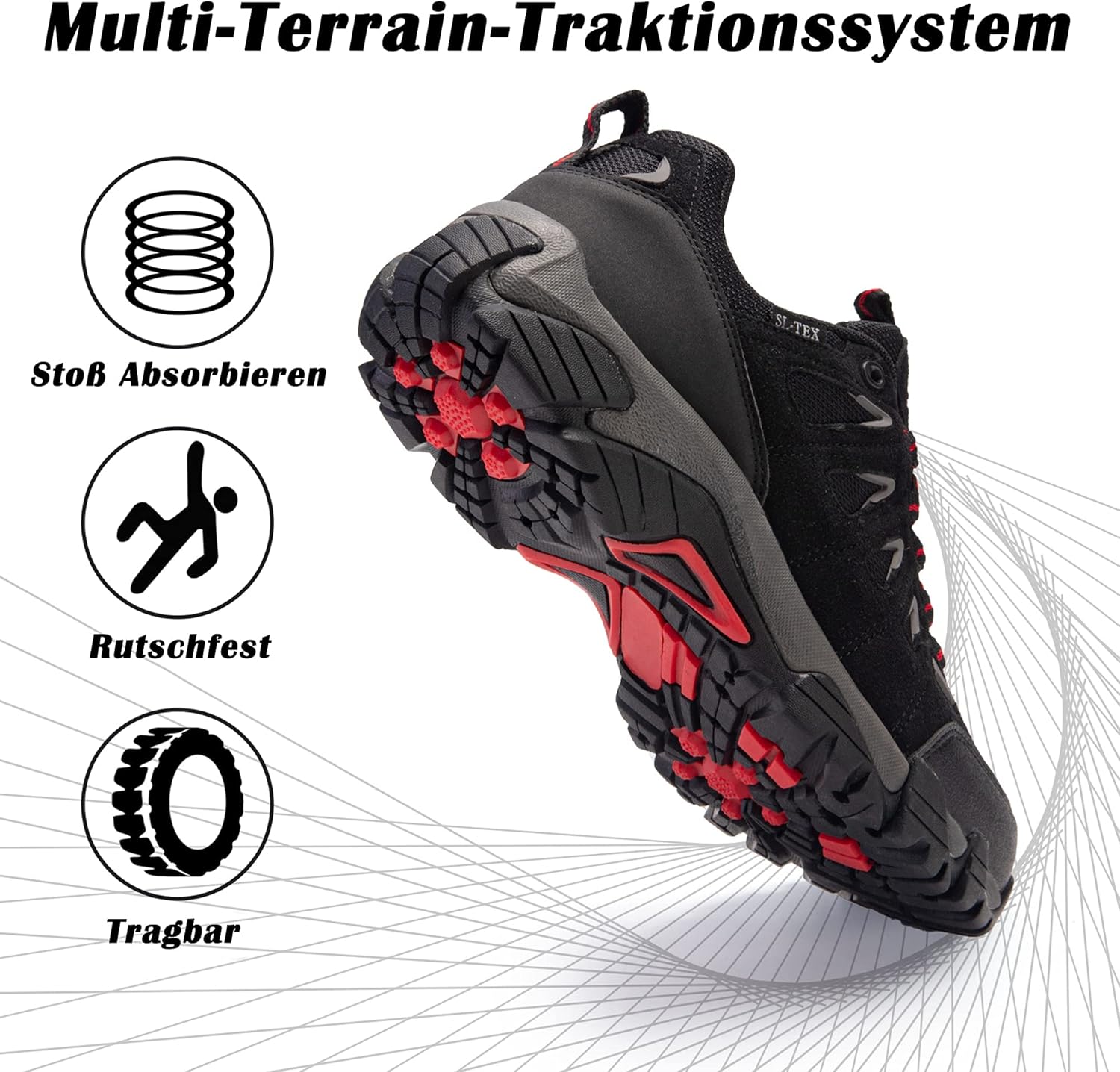Thumbnail 4 de SHULOOK Herren-Wanderschuhe wasserdicht mit SL-TEX Membran und griffiger Gummisohle