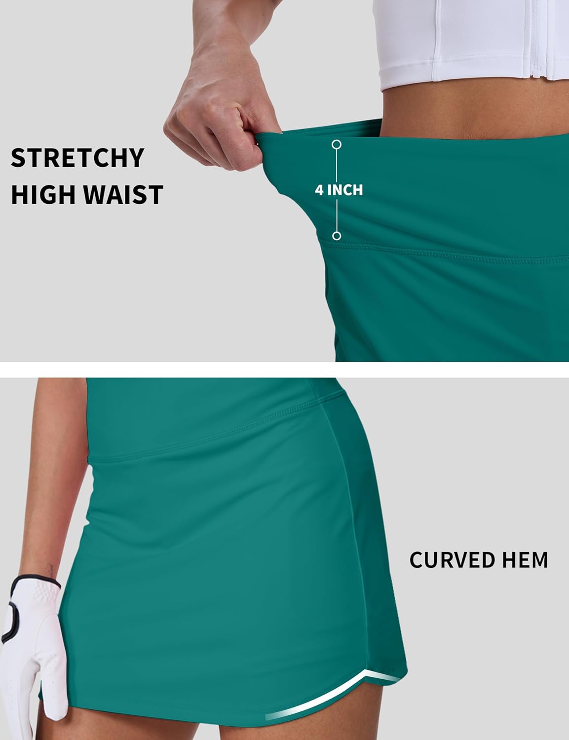 Thumbnail 4 de CHALLMOTI Women's Golf Skirt Tennis Skorts: High-Waisted, Built-In Shorts with Deep Pockets