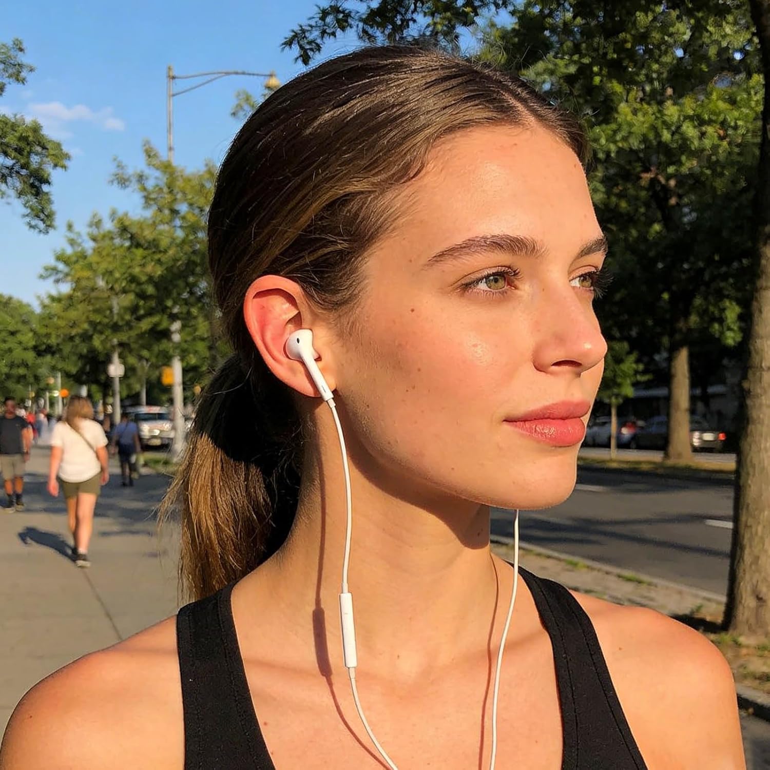 Thumbnail 4 de Junwolf 3.5mm Wired In-Ear Headphones with Microphone and Volume Control