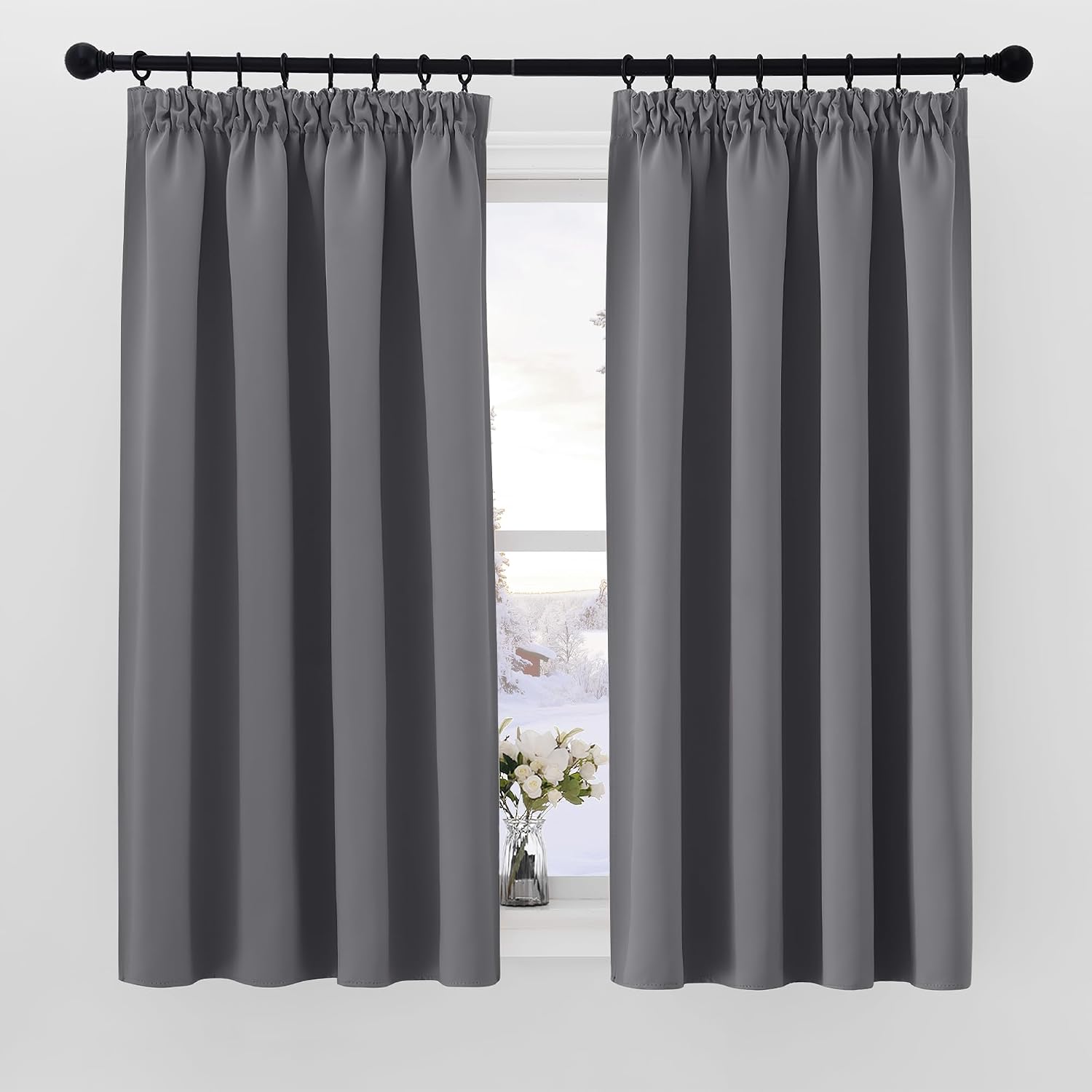 Thumbnail 1 de PONY DANCE Pencil Pleat Blackout Curtains 46x54 cm 🪟