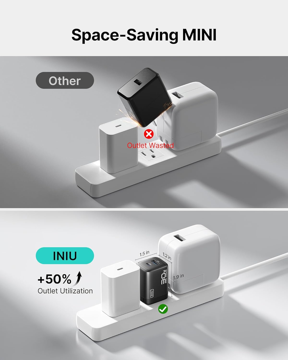 Thumbnail 4 de INIU 30W GaN Type-C Charger for iPhone 17 (2-Pack)
