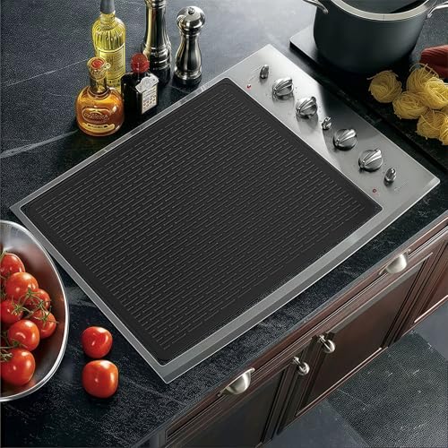 Detalle de Kozdtiz Stove Top Cover for Electric Stove 71 x 50 cm – Silicone Hob Top Protector (Black)