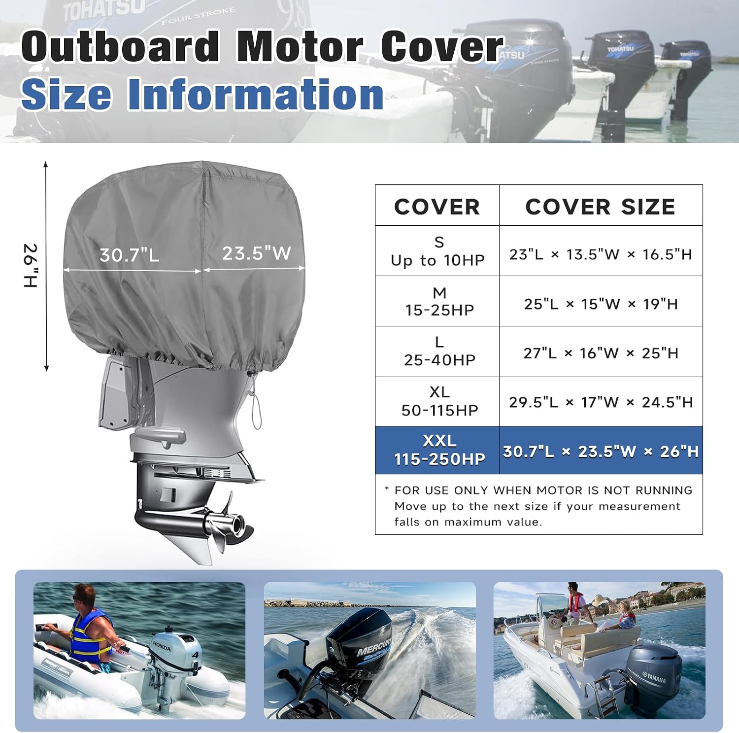 Detalle de VINPATIO Outboard Motor Cover 600D