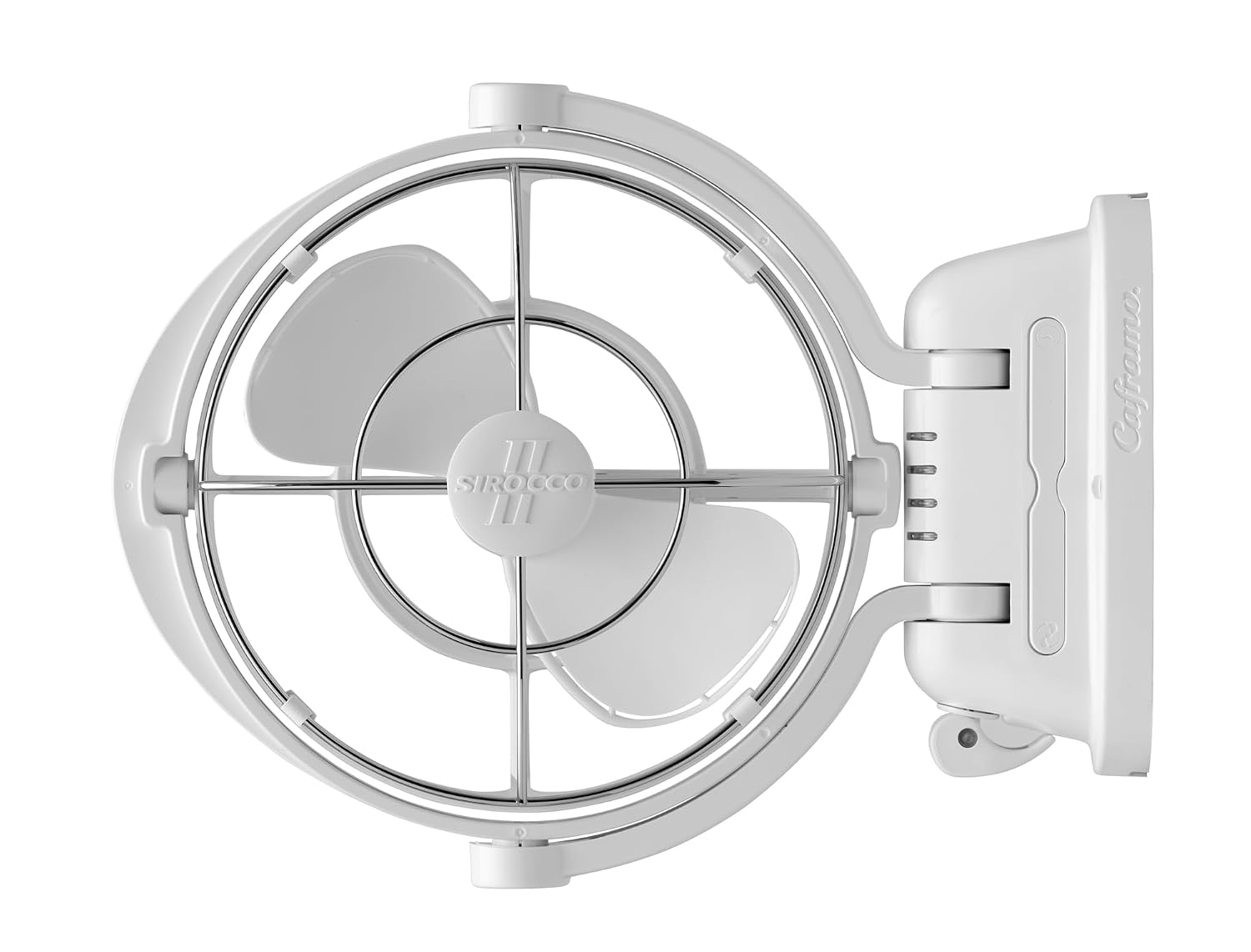 Detalle de SEEKR by Caframo 7010CAWBX Sirocco II – biały wentylator 12/24 V z nawiewem 360°