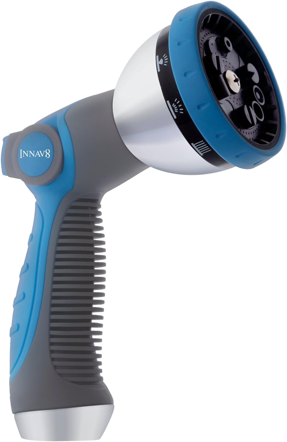 INNAV8 Heavy Duty Garden Hose Nozzle with Thumb Control Valve (10 Spray Patterns)