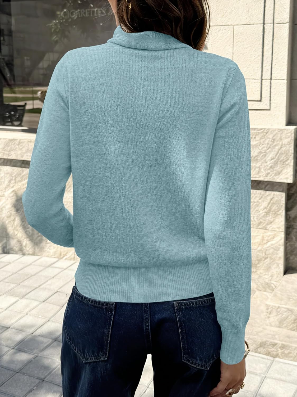 Thumbnail 4 de ANRABESS Cowl-Neck Sweater, Polyester Blend