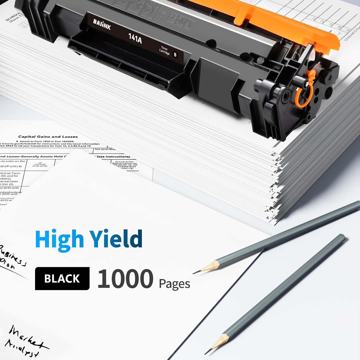 Detalle de BAIINK 141A BLACK Compatible Toner Cartridge with Chip, Up to 1,000 Pages