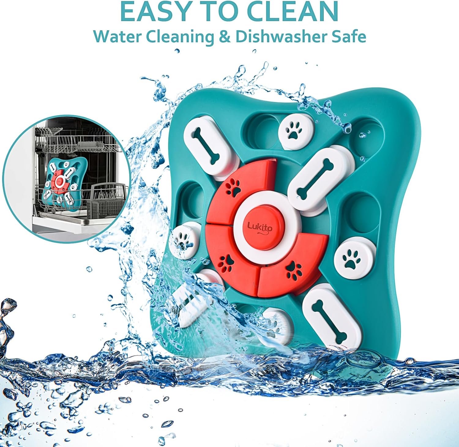 Detalle 2 de LUKITO Dog Puzzle Toy slow feeder