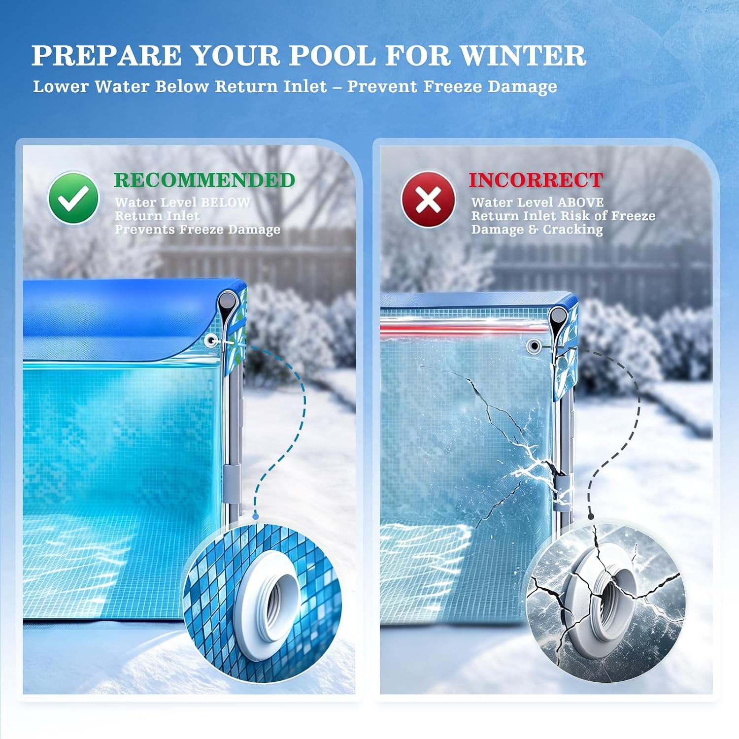 Thumbnail 6 de UIRWAY Above-Ground Pool Winter Cover 24-Foot