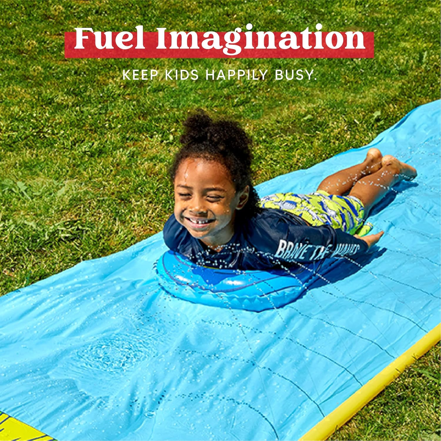 Detalle 2 de JOYIN inflatable water slide with built-in sprinkler and bodyboard (about 19.2ft x 35.5in / 584.2 x 90.1cm)