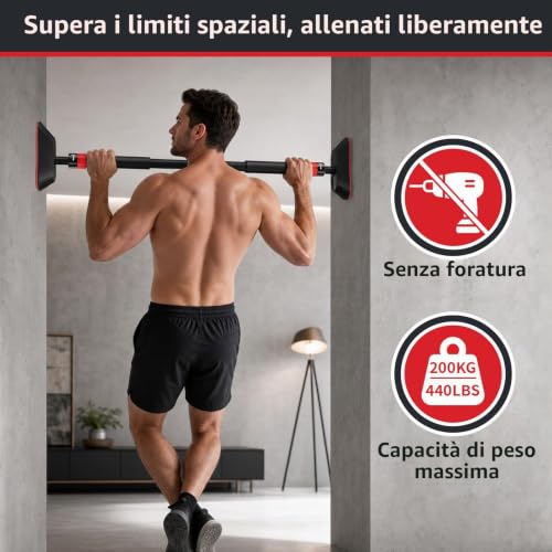 Detalle 2 de Fokky sbarra per trazioni da porta 74-97 cm, senza viti, fino a 200 kg