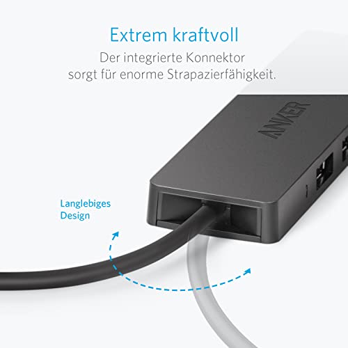 Detalle de Anker Ultra Slim 4-Port USB 3.0 Flacher Datenhub – kompakt, zuverlässig, bis zu 5 Gbps