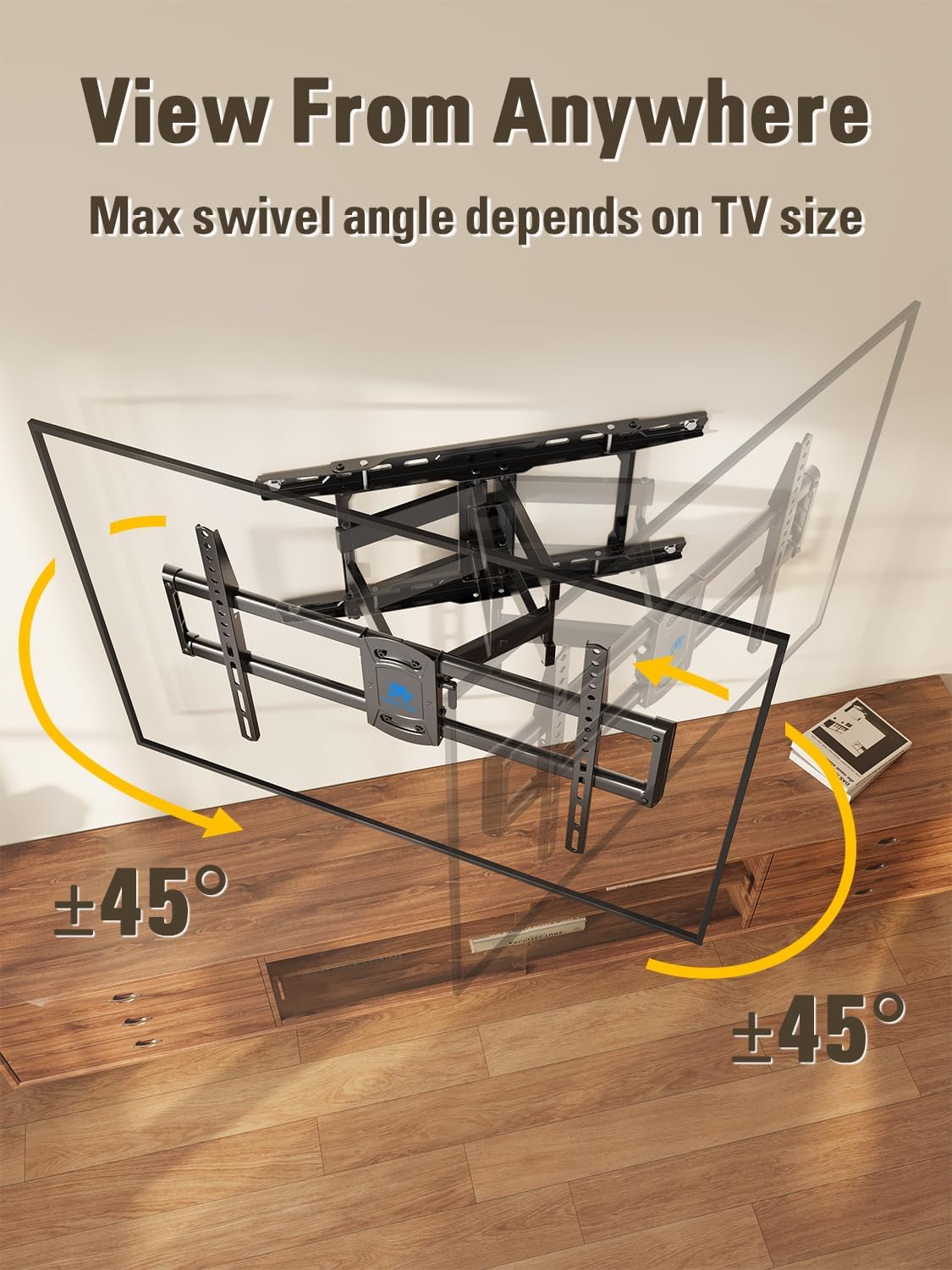 Detalle de Mounting Dream MD2617-24K UL Listed Full Motion TV Wall Mount for 42–84 Inch TVs