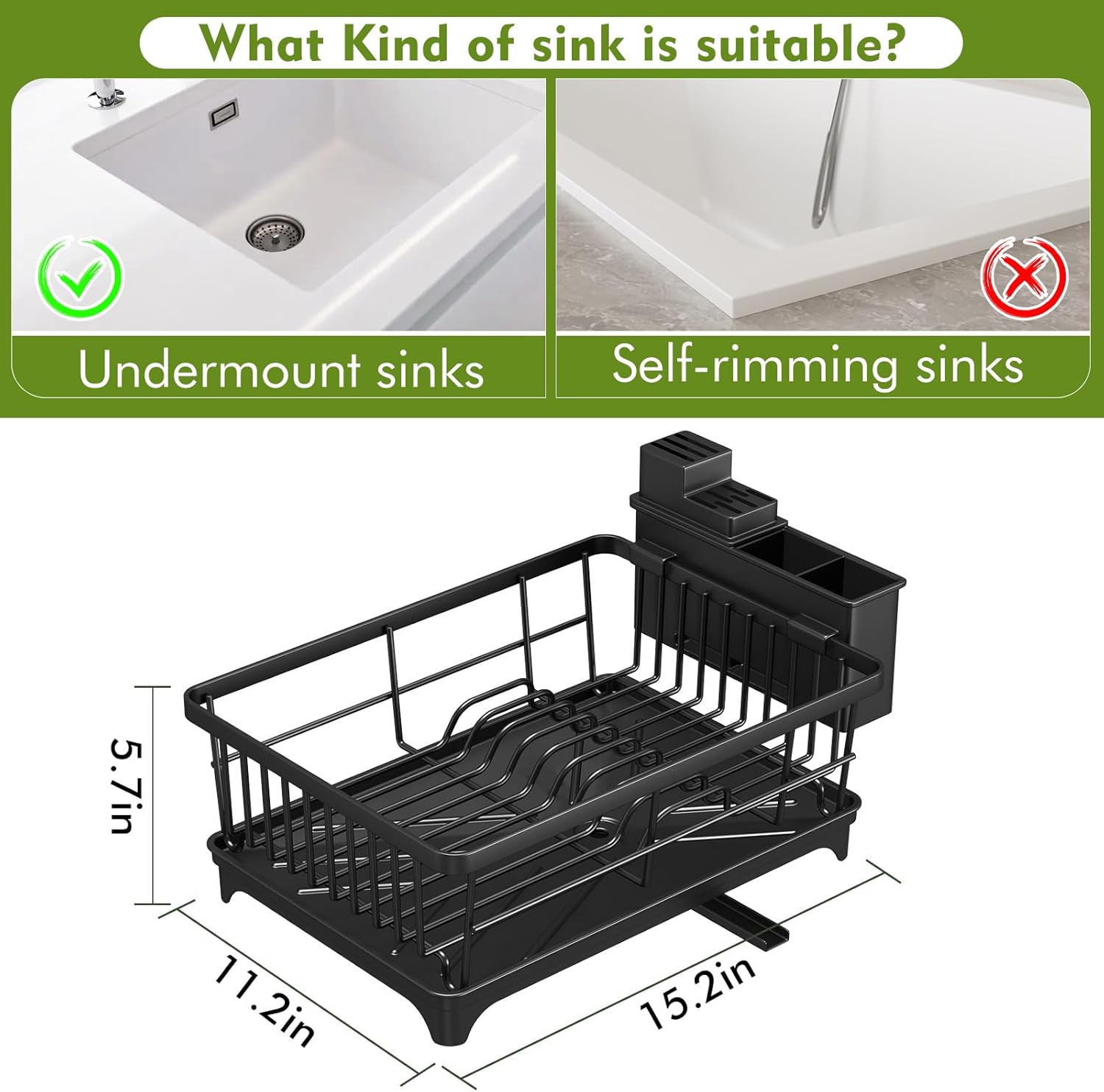 Thumbnail 1 de Kmiectse Dish Drying Rack 1-tier for Counter 🧽