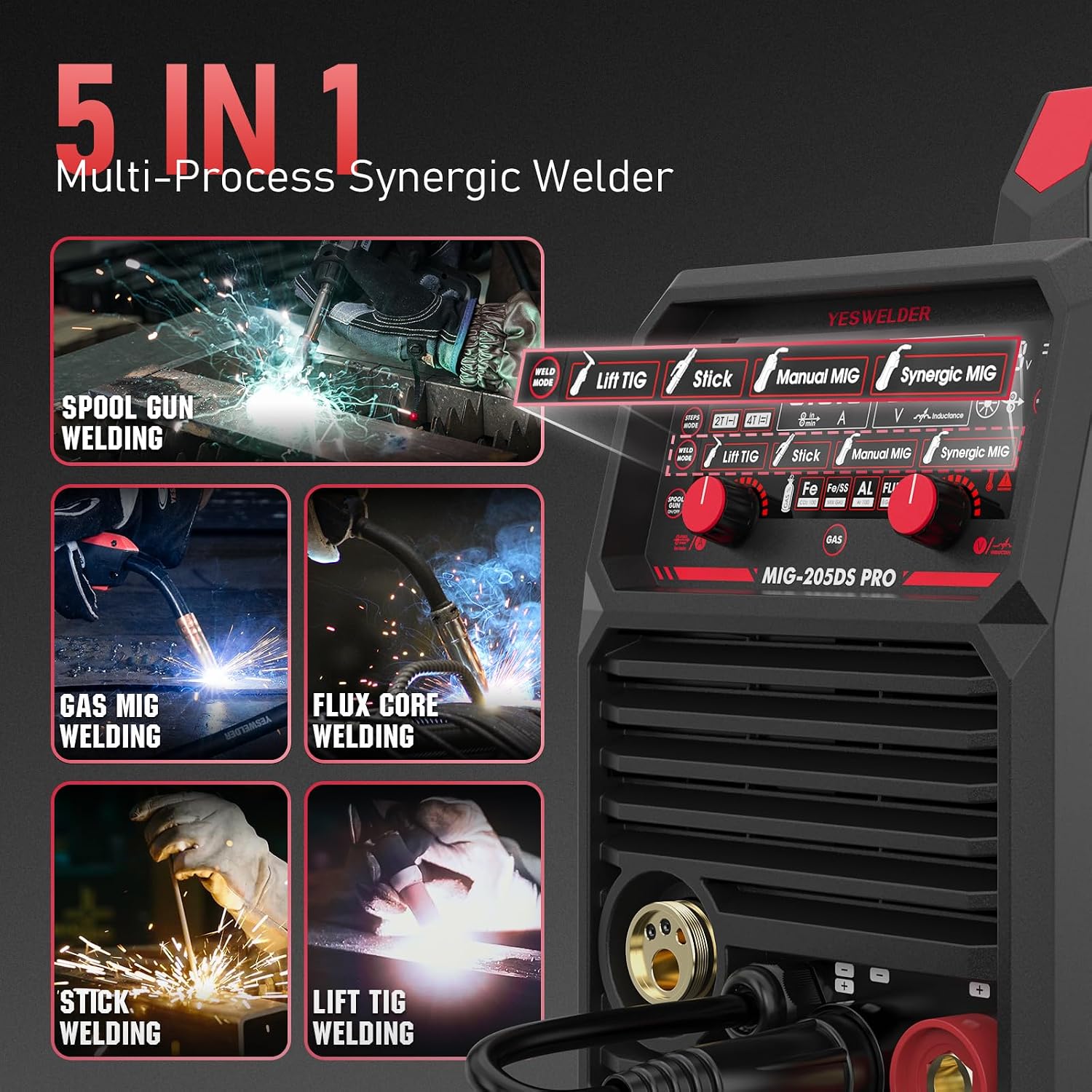 Thumbnail 2 de YESWELDER MIG-205DS PRO 200A MIG Welder