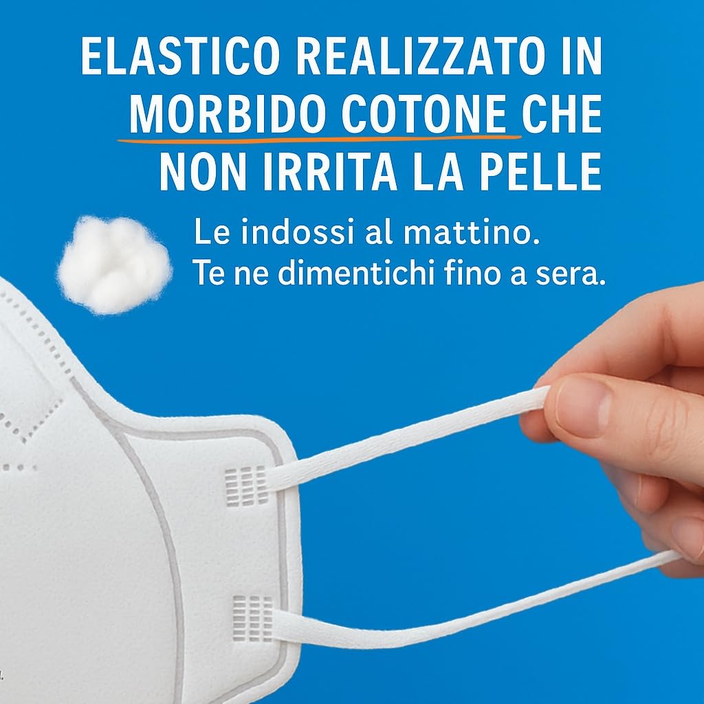 Detalle 2 de 30 Mascherine FFP3 CE 5 strati senza valvola (30 pz) – certificazione EN 149:2001+A1:2009