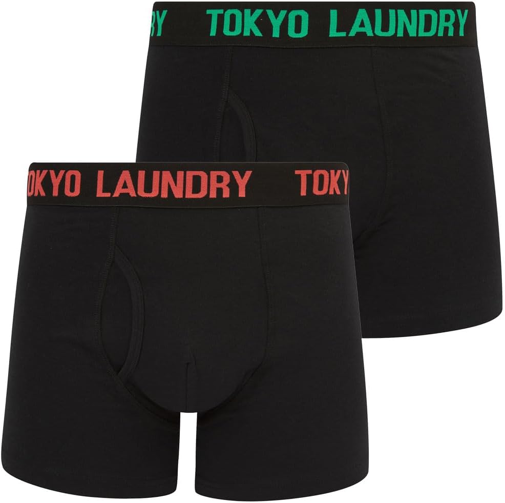 Thumbnail 6 de Tokyo Laundry Men's 2 Pack Gift Box Stretch Cotton Boxer Shorts Set