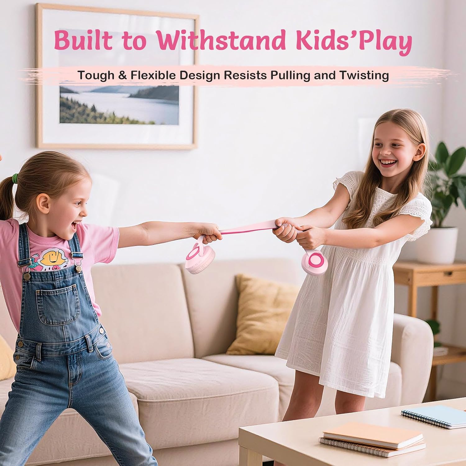Thumbnail 3 de TONOSHARK Kids Wireless Headphones with ANC – Lightweight, Foldable & Long-Lasting (Pink)