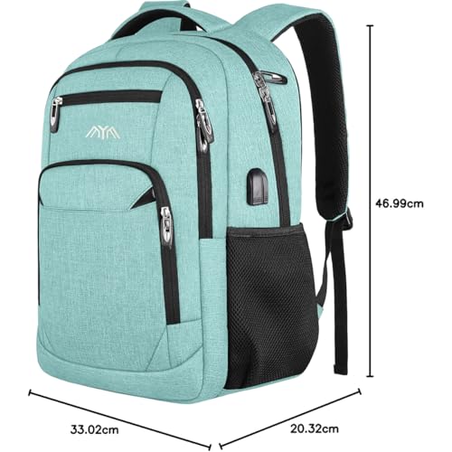 Detalle de YAMTION Backpack for Men – 15.6" Turquoise Laptop Daypack for School, Work and Travel