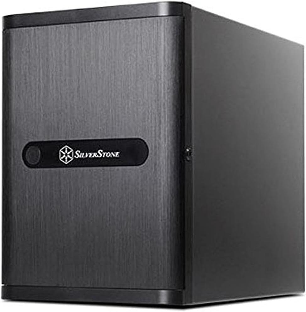 Detalle de SilverStone SST-DS380 – obudowa Mini-ITX na 12 dysków, hot-swap, czarna