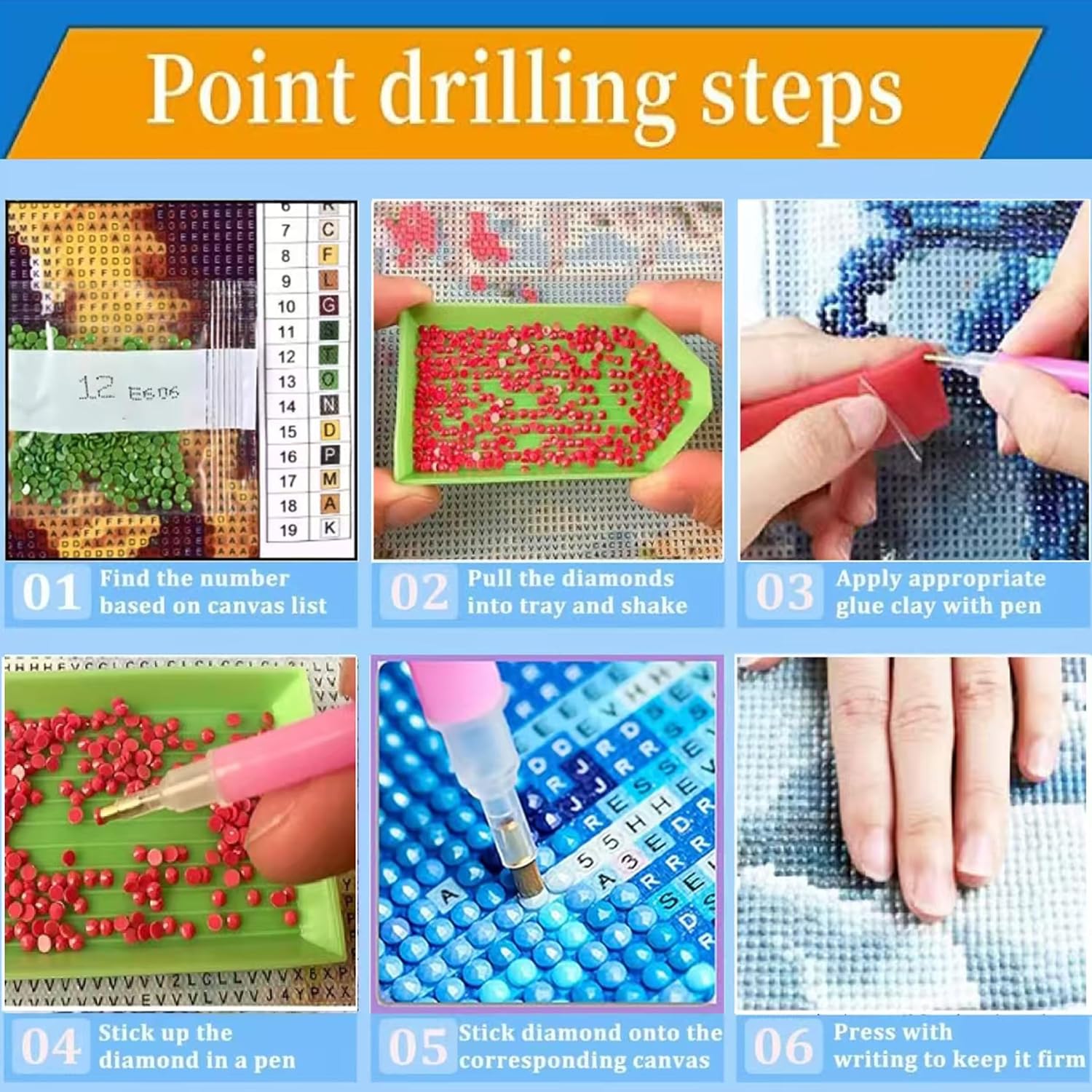 Detalle 2 de Diamond Painting Kit 12 x 16 Inch